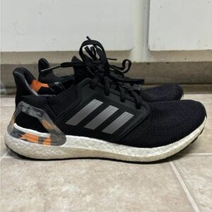 Adidas Ultraboost 20 Running Black Orange Sneakers Size 9